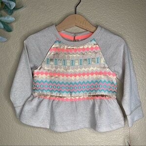 Cat & Jack ~ Cream Metallic Sweat Shirt